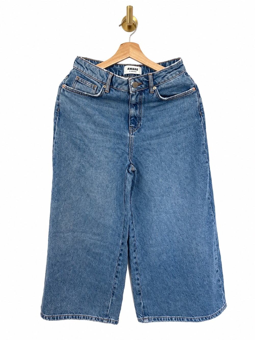 Vero Moda Medium Blue Wide-Leg Denim Jeans